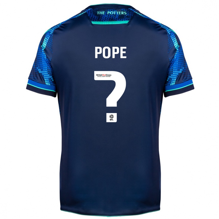 Herren Fußball Ollie Pope #0 Marine Auswärtstrikot Trikot 2023/24 T-Shirt Luxemburg