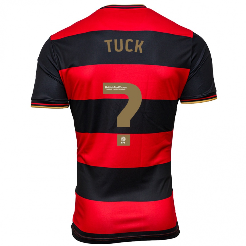 Herren Fußball Alfie Tuck #0 Schwarz Rot Auswärtstrikot Trikot 2023/24 T-Shirt Luxemburg