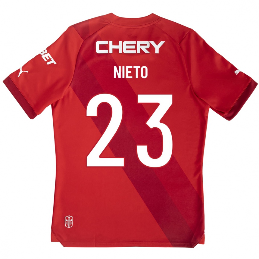 Herren Fußball Byron Nieto #23 Rot Auswärtstrikot Trikot 2023/24 T-Shirt Luxemburg
