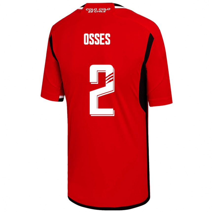 Herren Fußball Martina Osses #2 Rot Auswärtstrikot Trikot 2023/24 T-Shirt Luxemburg