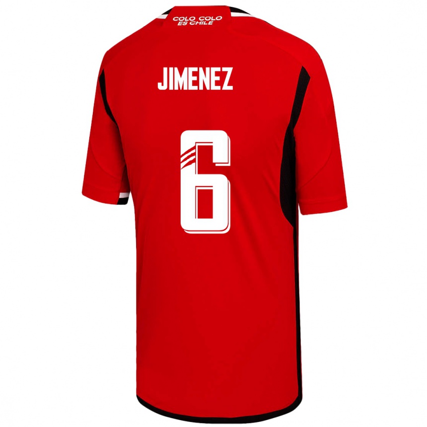 Herren Fußball Yastin Jiménez #6 Rot Auswärtstrikot Trikot 2023/24 T-Shirt Luxemburg