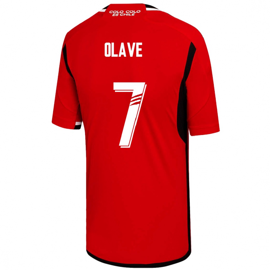 Herren Fußball Isidora Olave #7 Rot Auswärtstrikot Trikot 2023/24 T-Shirt Luxemburg