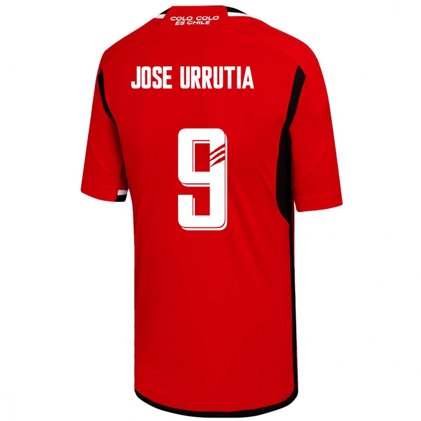 Herren Fußball María José Urrutia #9 Rot Auswärtstrikot Trikot 2023/24 T-Shirt Luxemburg