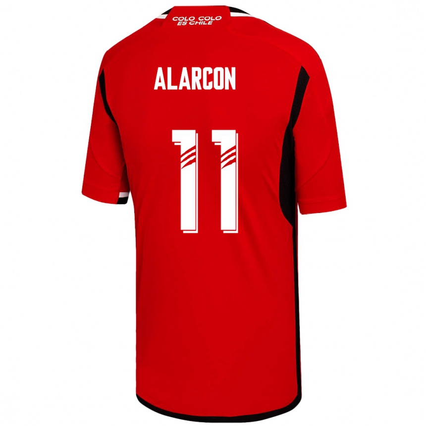 Herren Fußball Antonia Alarcón #11 Rot Auswärtstrikot Trikot 2023/24 T-Shirt Luxemburg