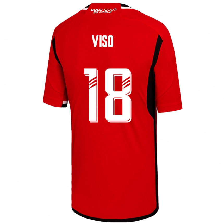 Herren Fußball Ysaura Viso #18 Rot Auswärtstrikot Trikot 2023/24 T-Shirt Luxemburg