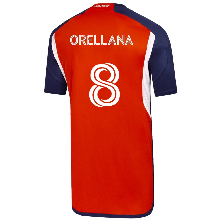 Herren Fußball Denisse Orellana #8 Weiß Auswärtstrikot Trikot 2023/24 T-Shirt Luxemburg