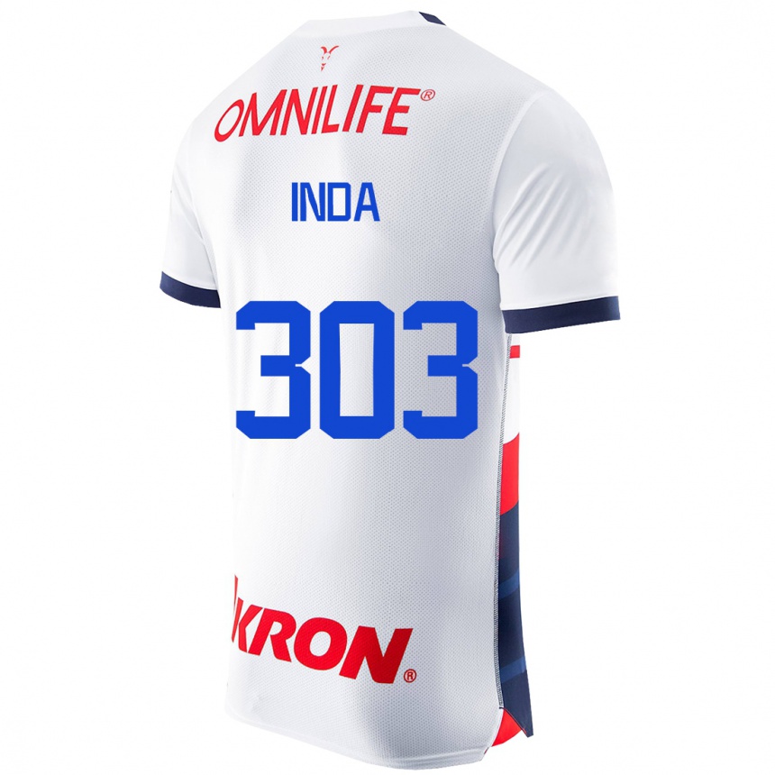 Herren Fußball Samir Inda #303 Weiß Auswärtstrikot Trikot 2023/24 T-Shirt Luxemburg