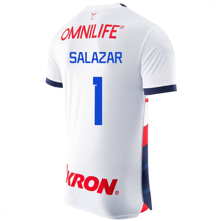 Herren Fußball Viridiana Salazar #1 Weiß Auswärtstrikot Trikot 2023/24 T-Shirt Luxemburg