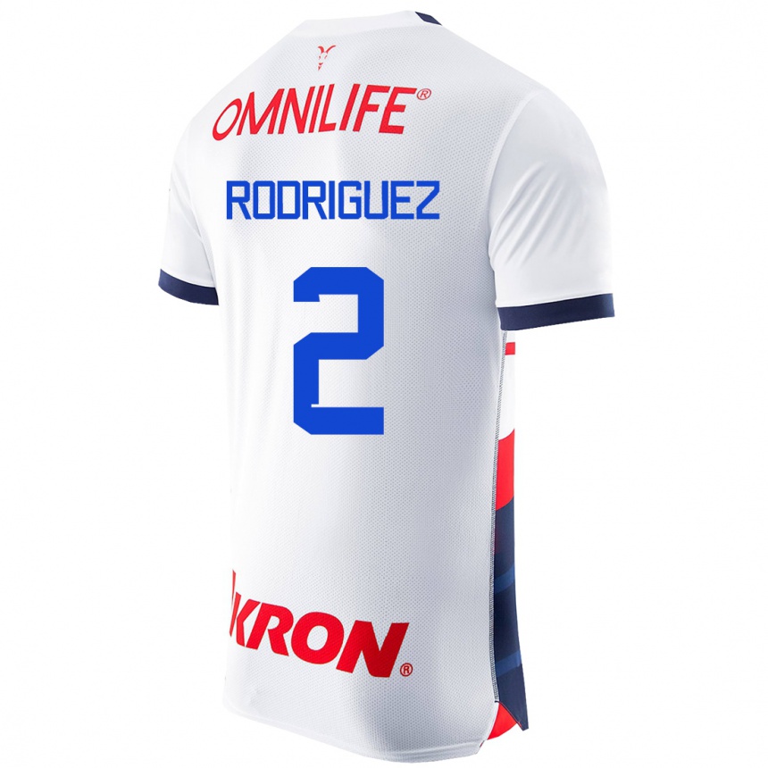 Herren Fußball Jaqueline Rodríguez #2 Weiß Auswärtstrikot Trikot 2023/24 T-Shirt Luxemburg