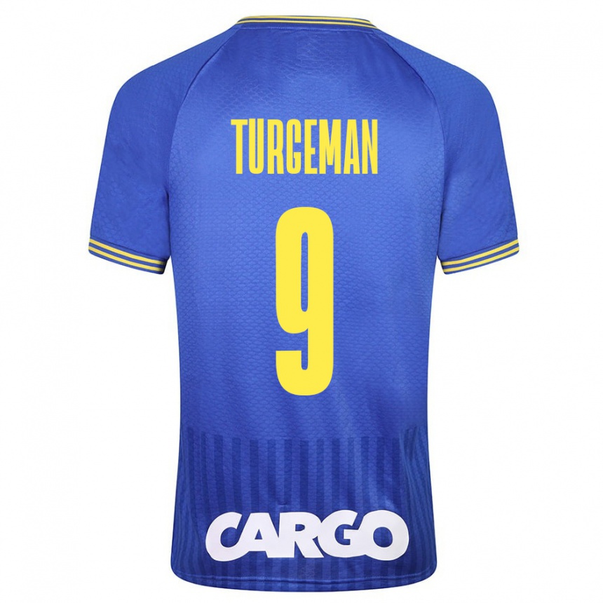 Herren Fußball Dor Turgeman #9 Blau Auswärtstrikot Trikot 2023/24 T-Shirt Luxemburg