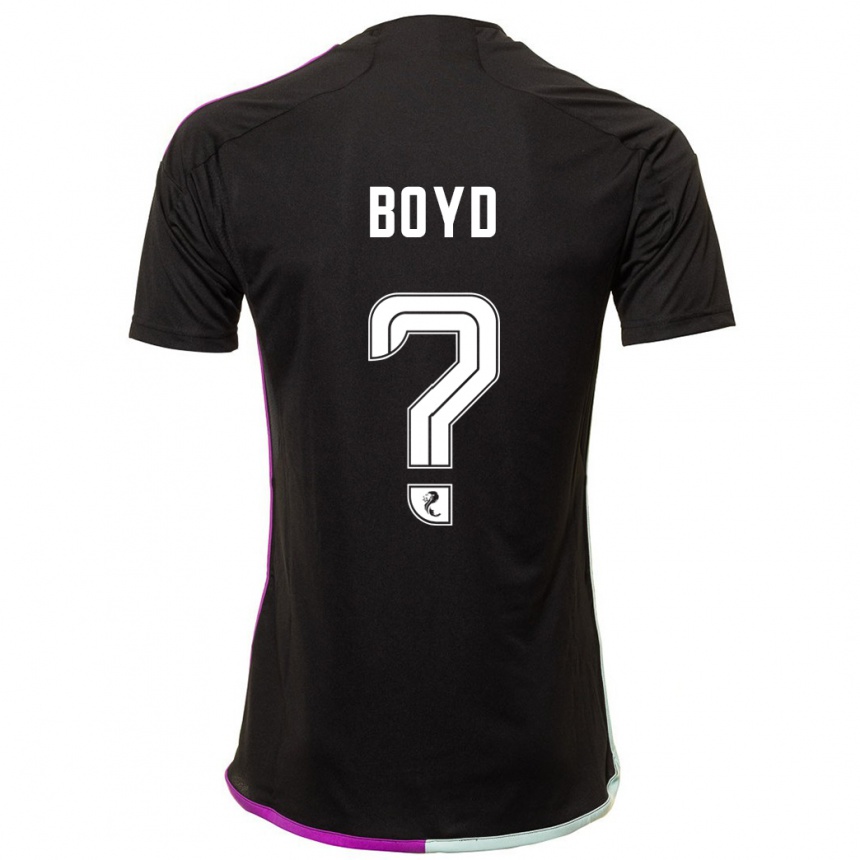 Herren Fußball Fletcher Boyd #0 Schwarz Auswärtstrikot Trikot 2023/24 T-Shirt Luxemburg