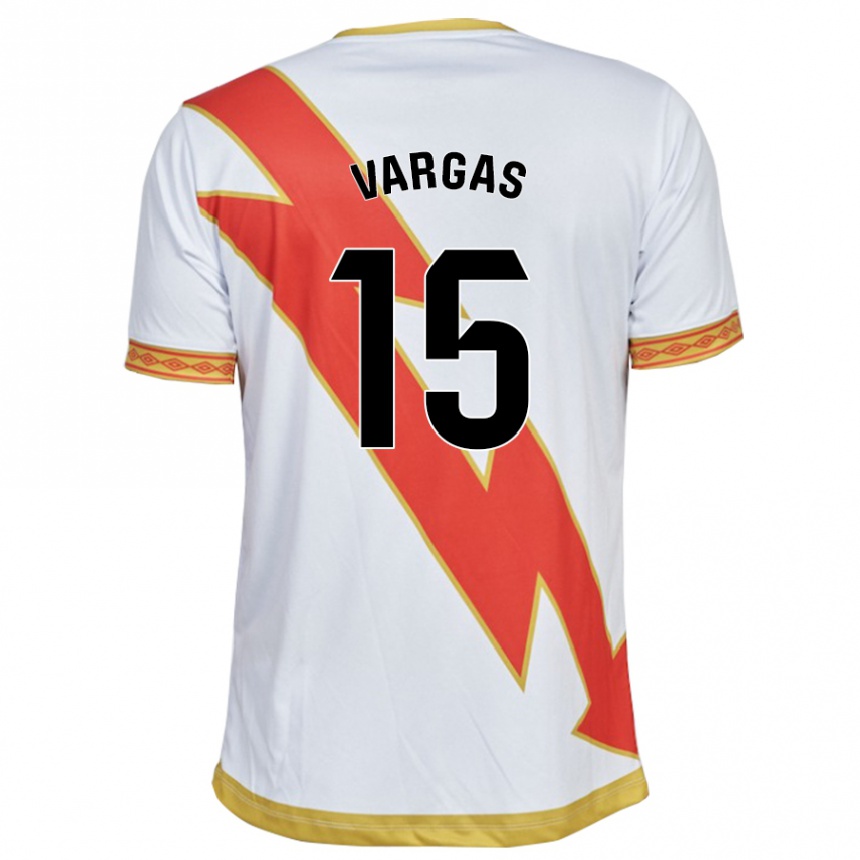 Damen Fußball Rosario Vargas Sarasqueta #15 Weiß Heimtrikot Trikot 2023/24 T-Shirt Luxemburg