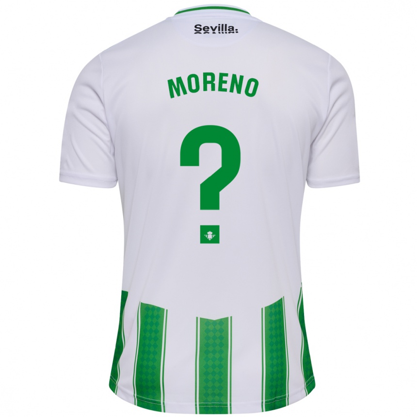 Damen Fußball Agus Moreno #0 Weiß Heimtrikot Trikot 2023/24 T-Shirt Luxemburg