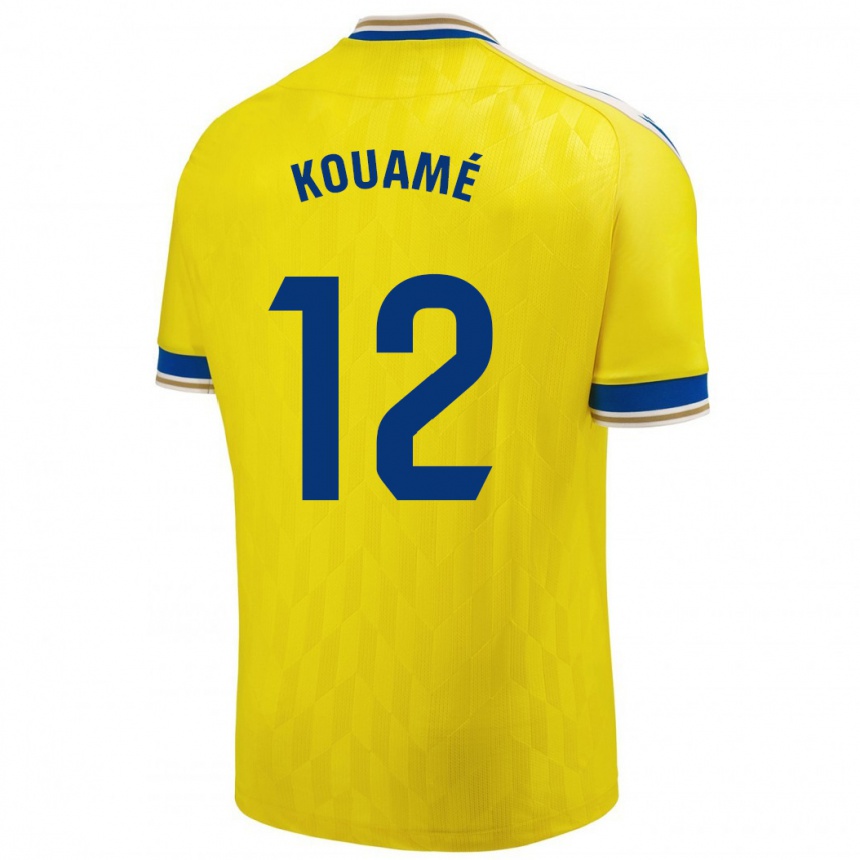 Damen Fußball Rominigue Kouamé #12 Gelb Heimtrikot Trikot 2023/24 T-Shirt Luxemburg