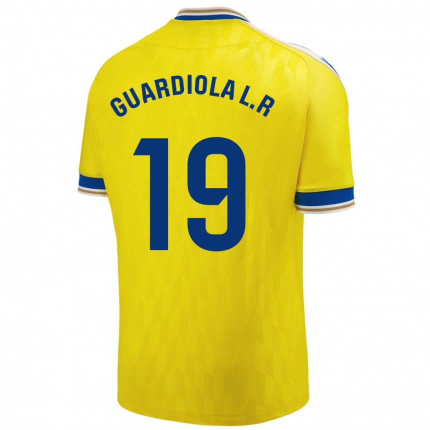 Damen Fußball Sergi Guardiola #19 Gelb Heimtrikot Trikot 2023/24 T-Shirt Luxemburg