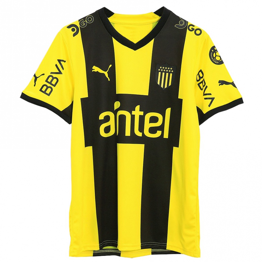 Damen Fußball Carlos Sánchez #7 Gelb Schwarz Heimtrikot Trikot 2023/24 T-Shirt Luxemburg