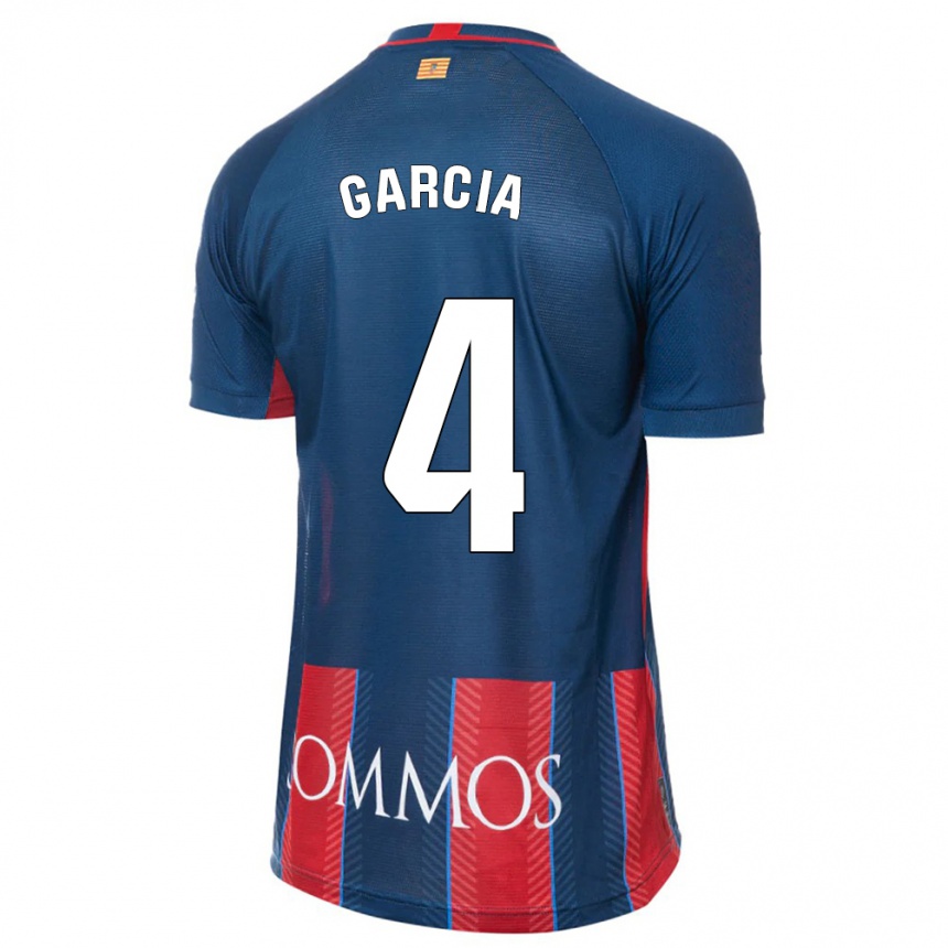 Damen Fußball Nacho García #4 Marine Heimtrikot Trikot 2023/24 T-Shirt Luxemburg