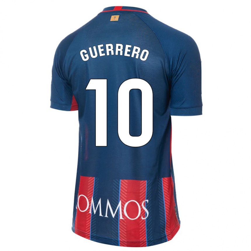 Damen Fußball Fernando Guerrero #10 Marine Heimtrikot Trikot 2023/24 T-Shirt Luxemburg