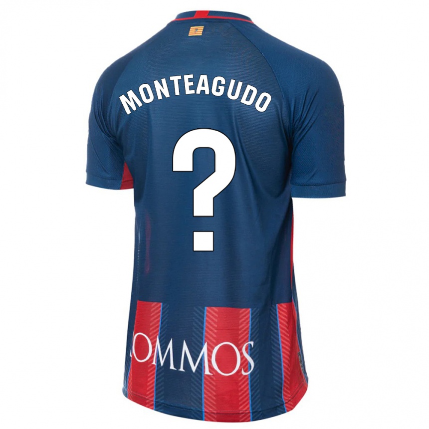 Damen Fußball Miguel Monteagudo #0 Marine Heimtrikot Trikot 2023/24 T-Shirt Luxemburg