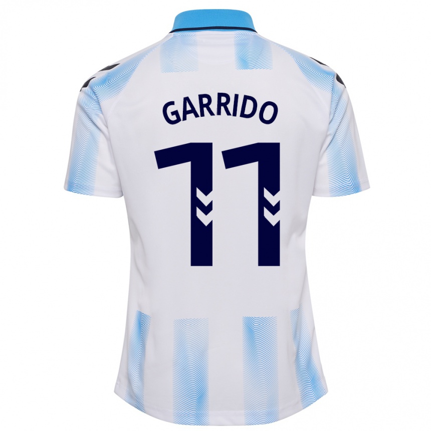 Damen Fußball Rafael Garrido #11 Weiß Blau Heimtrikot Trikot 2023/24 T-Shirt Luxemburg