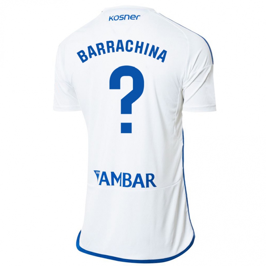 Damen Fußball Hugo Barrachina #0 Weiß Heimtrikot Trikot 2023/24 T-Shirt Luxemburg