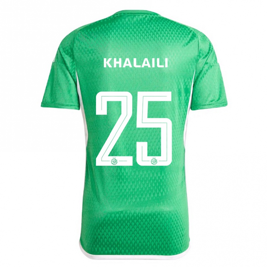 Damen Fußball Anan Khalaili #25 Weiß Blau Heimtrikot Trikot 2023/24 T-Shirt Luxemburg