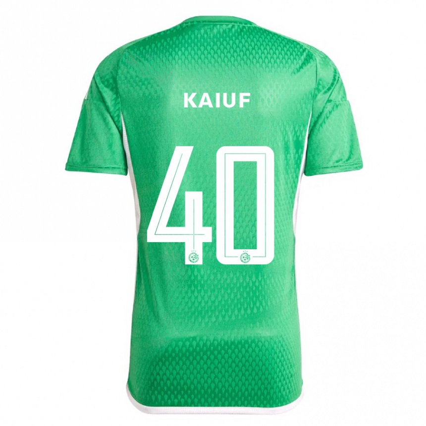 Damen Fußball Sharif Kaiuf #40 Weiß Blau Heimtrikot Trikot 2023/24 T-Shirt Luxemburg