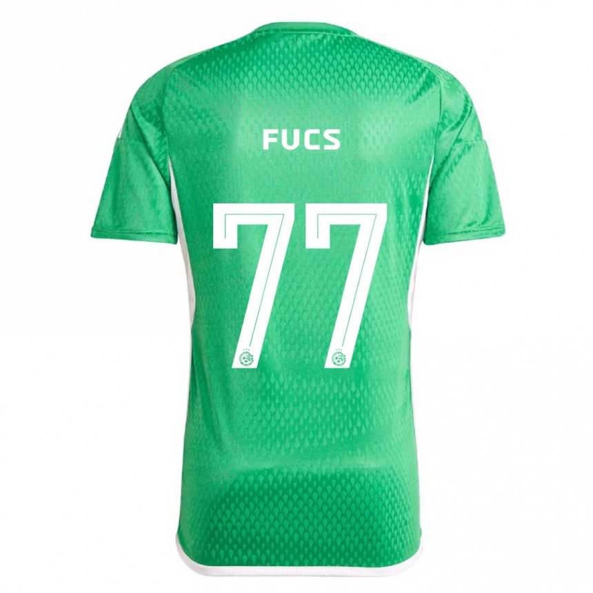 Damen Fußball Roee Fucs #77 Weiß Blau Heimtrikot Trikot 2023/24 T-Shirt Luxemburg