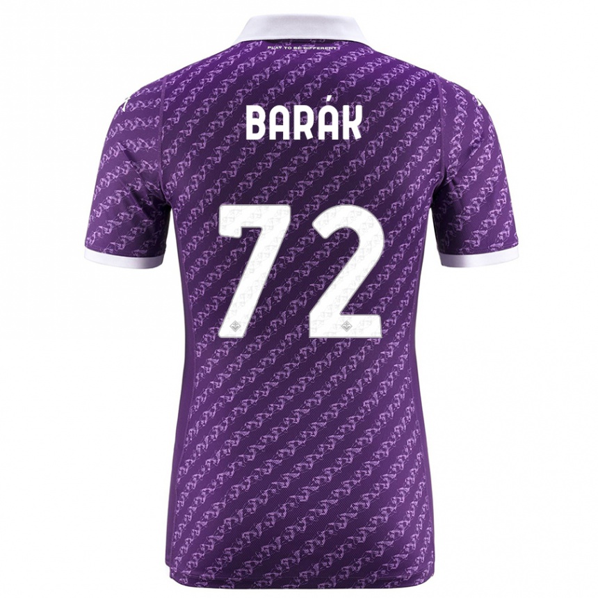 Damen Fußball Antonin Barak #72 Violett Heimtrikot Trikot 2023/24 T-Shirt Luxemburg