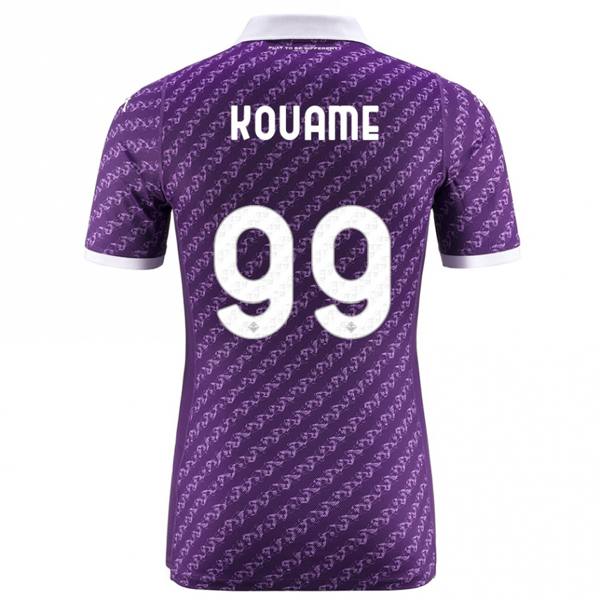 Damen Fußball Christian Kouamé #99 Violett Heimtrikot Trikot 2023/24 T-Shirt Luxemburg