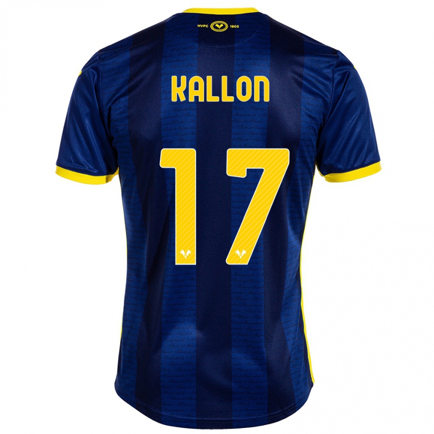 Damen Fußball Yayah Kallon #17 Marine Heimtrikot Trikot 2023/24 T-Shirt Luxemburg