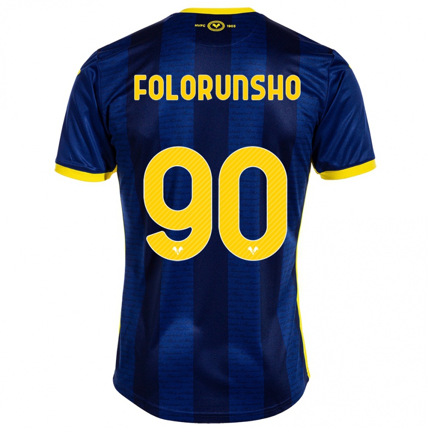 Damen Fußball Michael Folorunsho #90 Marine Heimtrikot Trikot 2023/24 T-Shirt Luxemburg