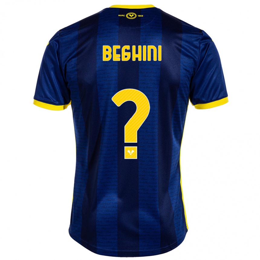 Damen Fußball Alessandro Beghini #0 Marine Heimtrikot Trikot 2023/24 T-Shirt Luxemburg