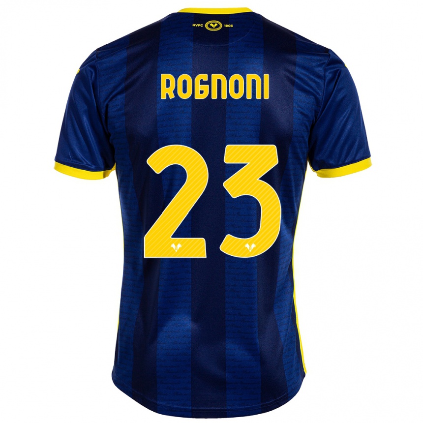 Damen Fußball Alessia Rognoni #23 Marine Heimtrikot Trikot 2023/24 T-Shirt Luxemburg