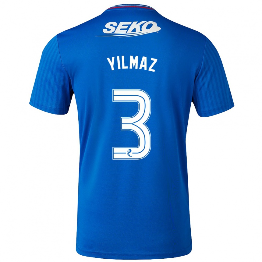 Damen Fußball Rıdvan Yılmaz #3 Blau Heimtrikot Trikot 2023/24 T-Shirt Luxemburg