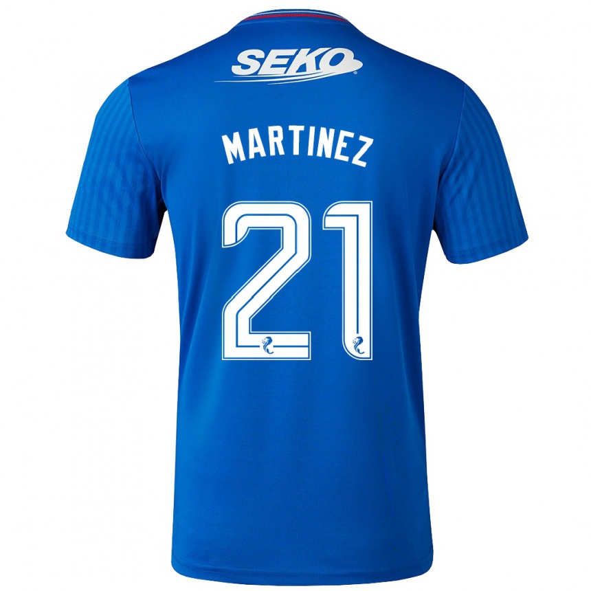 Damen Fußball Lisa Martinez #21 Blau Heimtrikot Trikot 2023/24 T-Shirt Luxemburg