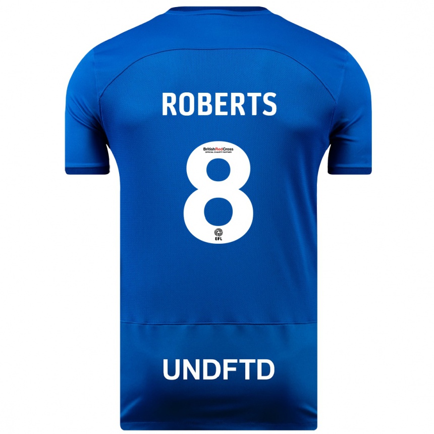 Damen Fußball Tyler Roberts #8 Blau Heimtrikot Trikot 2023/24 T-Shirt Luxemburg