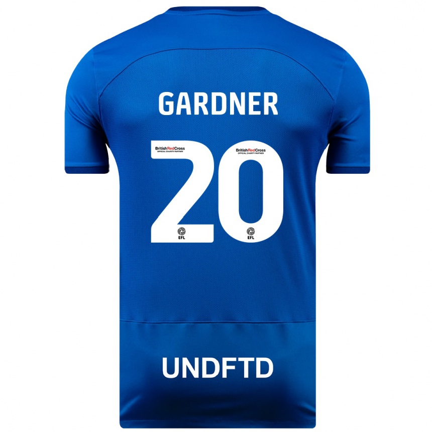 Damen Fußball Gary Gardner #20 Blau Heimtrikot Trikot 2023/24 T-Shirt Luxemburg