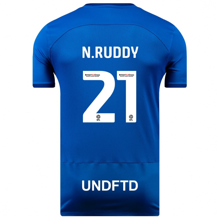 Damen Fußball John Ruddy #21 Blau Heimtrikot Trikot 2023/24 T-Shirt Luxemburg