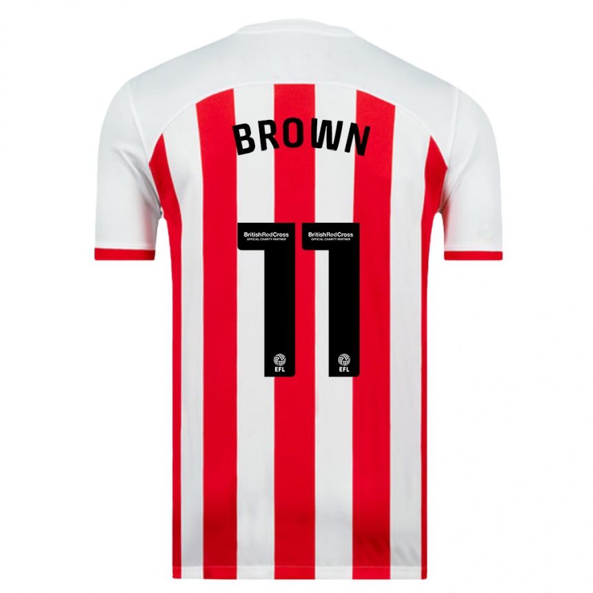 Damen Fußball Jessica Brown #11 Weiß Heimtrikot Trikot 2023/24 T-Shirt Luxemburg