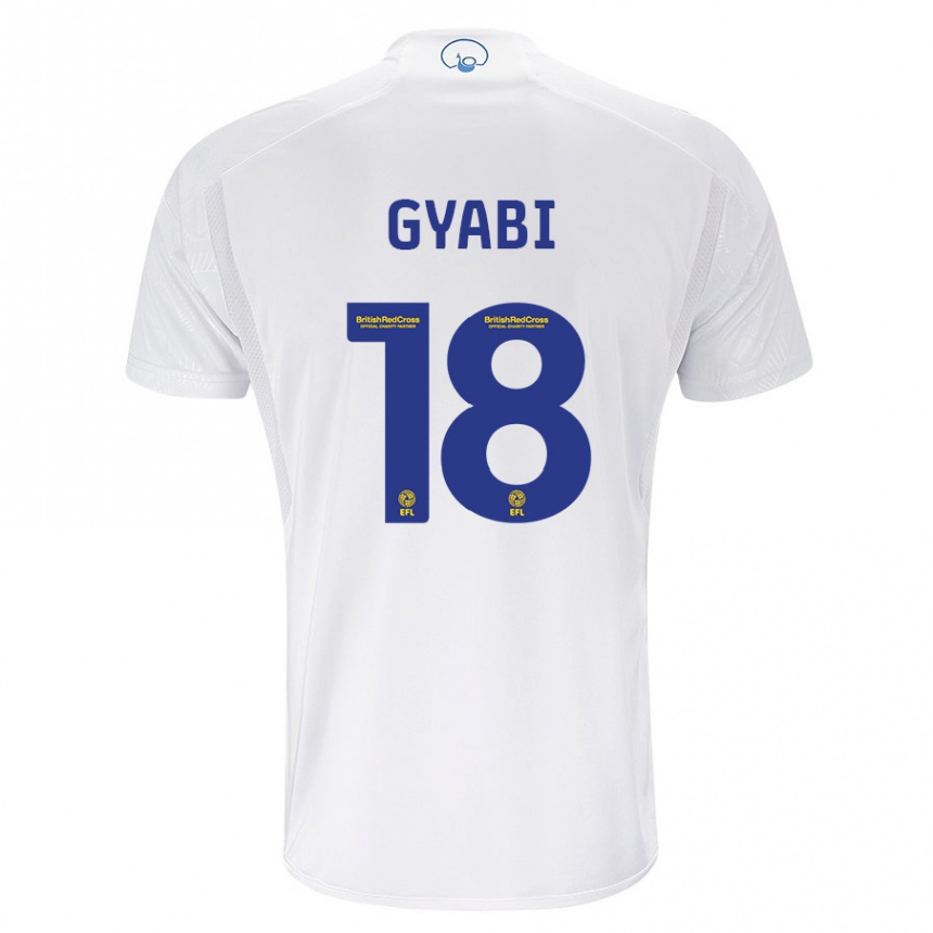 Damen Fußball Darko Gyabi #18 Weiß Heimtrikot Trikot 2023/24 T-Shirt Luxemburg