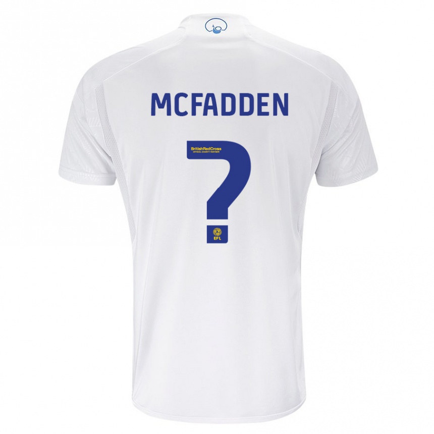 Damen Fußball Max Mcfadden #0 Weiß Heimtrikot Trikot 2023/24 T-Shirt Luxemburg