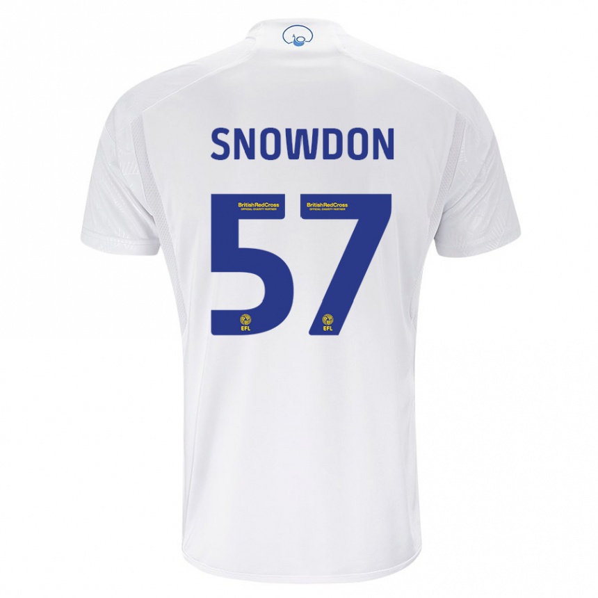 Damen Fußball Joe Snowdon #57 Weiß Heimtrikot Trikot 2023/24 T-Shirt Luxemburg