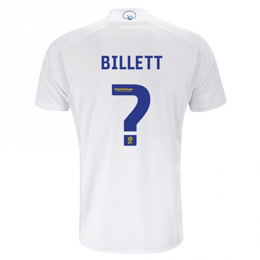 Damen Fußball Joe Billett #0 Weiß Heimtrikot Trikot 2023/24 T-Shirt Luxemburg