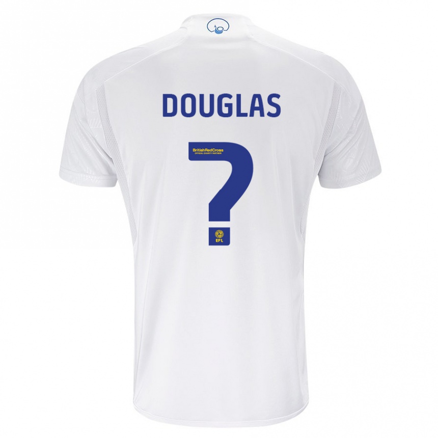 Damen Fußball Connor Douglas #0 Weiß Heimtrikot Trikot 2023/24 T-Shirt Luxemburg