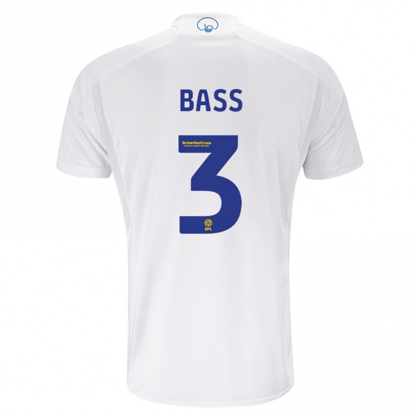 Damen Fußball Rebekah Bass #3 Weiß Heimtrikot Trikot 2023/24 T-Shirt Luxemburg