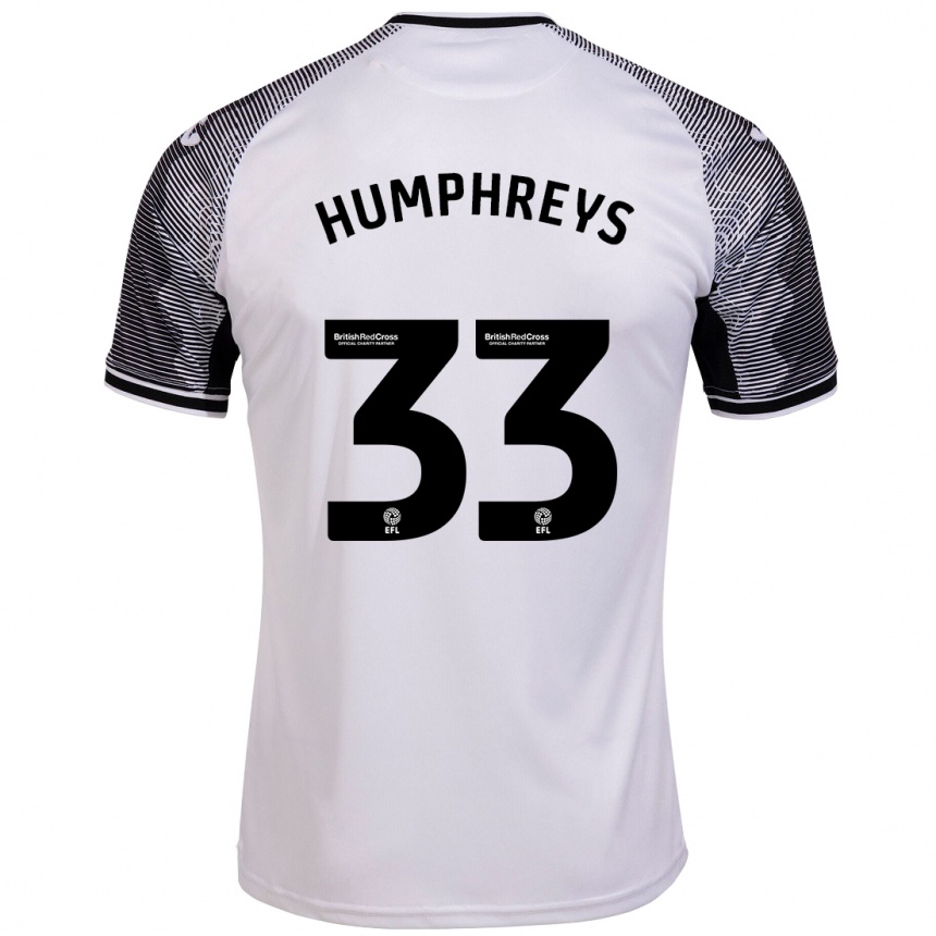 Damen Fußball Bashir Humphreys #33 Weiß Heimtrikot Trikot 2023/24 T-Shirt Luxemburg