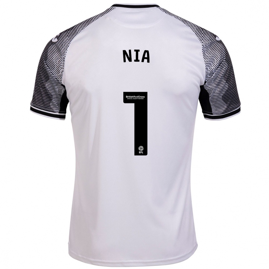 Damen Fußball Ffion Rees Nia #1 Weiß Heimtrikot Trikot 2023/24 T-Shirt Luxemburg