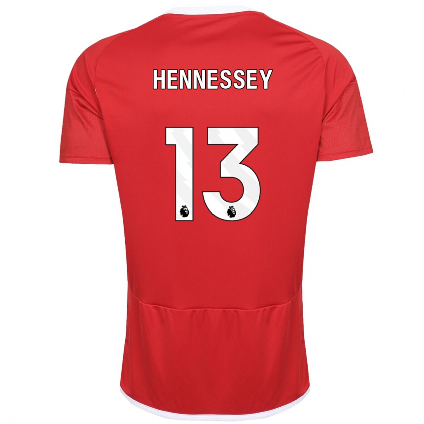 Damen Fußball Wayne Hennessey #13 Rot Heimtrikot Trikot 2023/24 T-Shirt Luxemburg