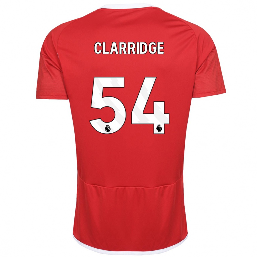 Damen Fußball James Clarridge #54 Rot Heimtrikot Trikot 2023/24 T-Shirt Luxemburg